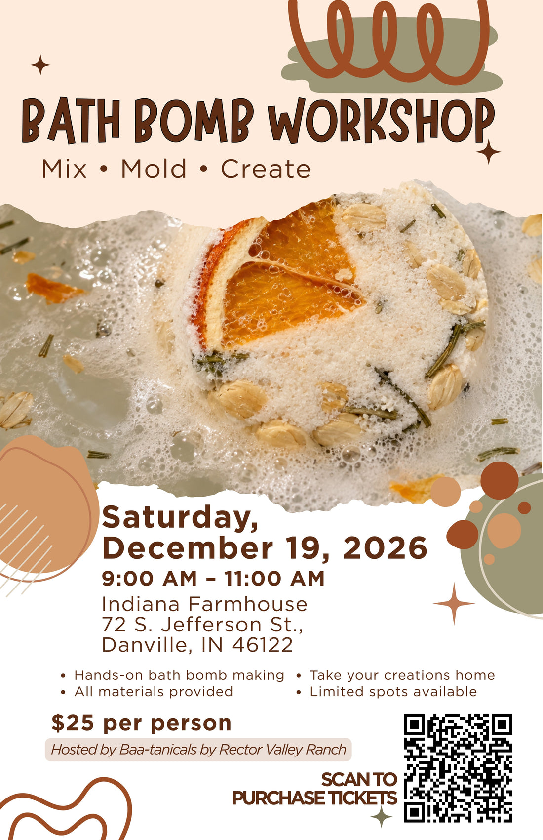 Danville Bath Bomb Workshop in December